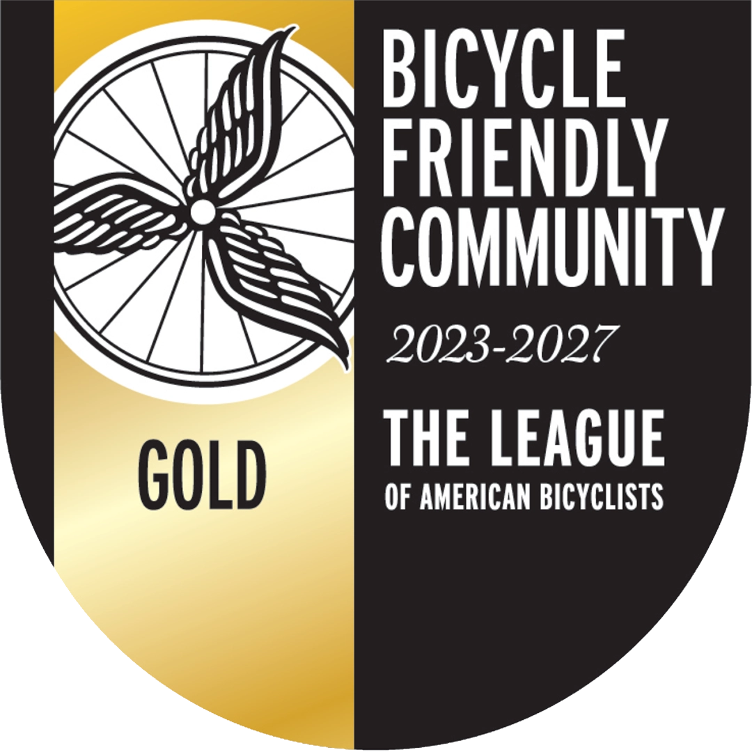 gold badge graphic from the bicycle friendly community